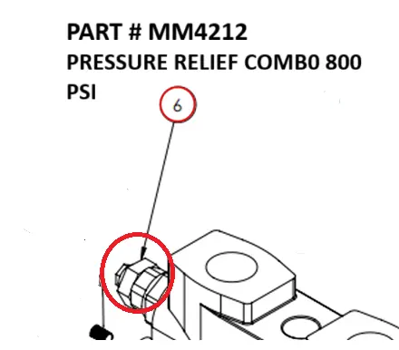 Serco 1050XR Hydrocontrol Combo Pressure Relief Valve, 800 PSI (Part MM4212)