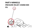 Serco 1050XR Hydrocontrol Combo Pressure Relief Valve, 800 PSI (Part MM4212)