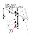 NUT HEX 1.25-12 UNF G8 - Part No. AA1305