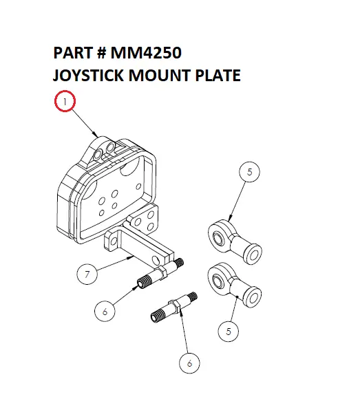 JOYSTICK MOUNT PLATE - Part No. MM4250 