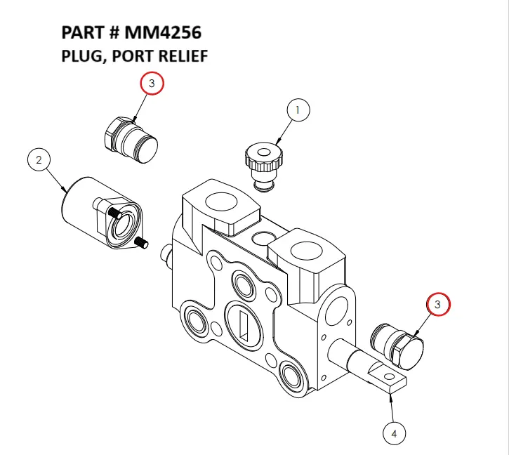 Serco 1050XR Plug, Port Relief (Part MM4256)