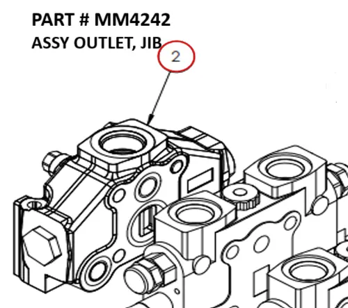 ASSY OUTLET, JIB - Part No. MM4242