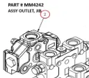 ASSY OUTLET, JIB - Part No. MM4242