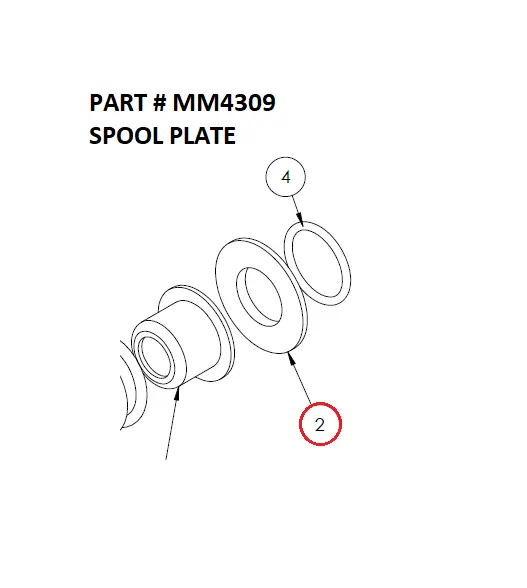 SPOOL PLATE - Part No. MM4309