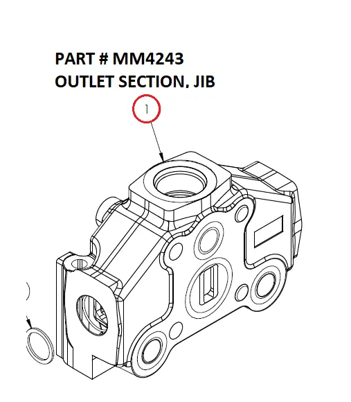 OUTLET SECTION, JIB - Part No. MM4243