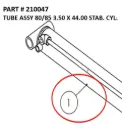 Serco Stabilizer Cylinder Tube Assembly, 80/85, 3.50" x 44" (Part 210047)