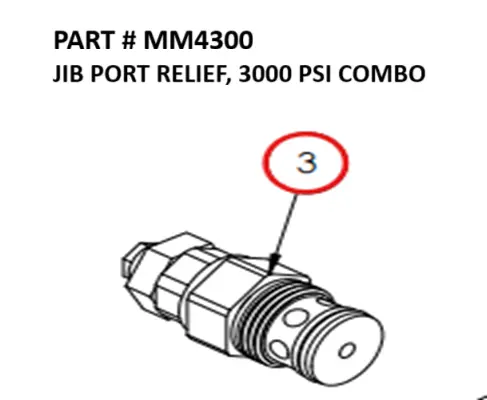 JIB PORT RELIEF, 3000 PSI COMBO - Part No. MM4300