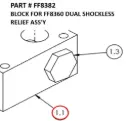 BLOCK FOR FF8360 DUAL SHOCKLESS RELIEF ASS'Y - Part No. FF8382