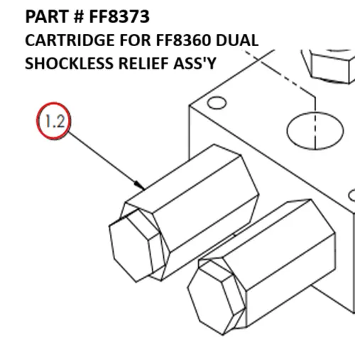 CARTRIDGE FOR FF8360 DUAL SHOCKLESS RELIEF ASS'Y - Part No.  FF8373