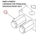 CARTRIDGE FOR FF8360 DUAL SHOCKLESS RELIEF ASS'Y - Part No.  FF8373