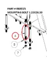 Serco 1050XR & 8500 Mounting Bolt, 1.25" x 26.5" (Part 460015)