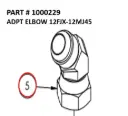 ADPT ELBOW 12FJX-12MJ45 - Part No. 1000229