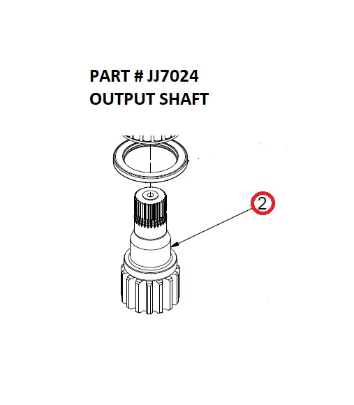 OUTPUT SHAFT - Part No. JJ7024