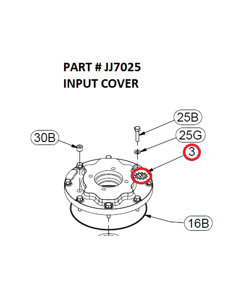 INPUT COVER - Part No. JJ7025
