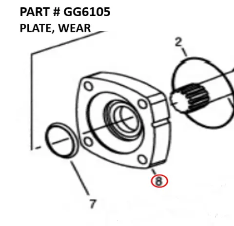 PLATE, WEAR - Part No. GG6105