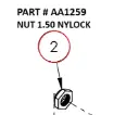 NUT 1.50 NYLOCK - Part No. AA1259