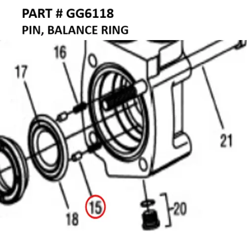 PIN, BALANCE RING - Part No. GG6118