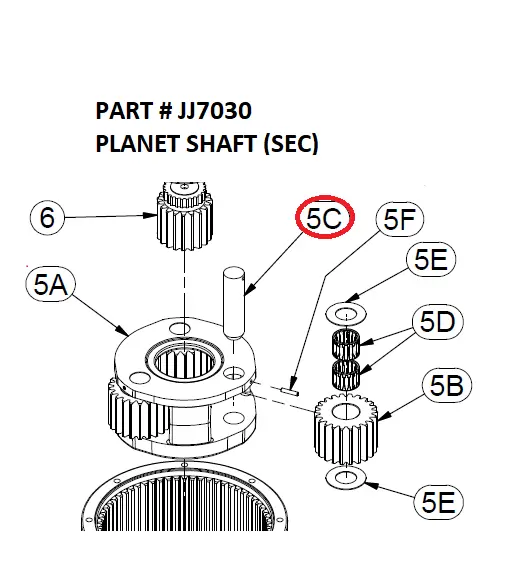 PLANET SHAFT (SEC) - Part No. JJ7030