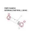 EXTERNAL SNAP RING, 1.50 HD - Part No. AA6016