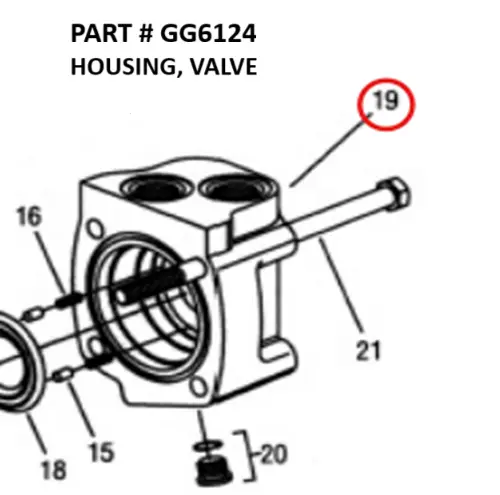 HOUSING, VALVE - Part No. GG6124