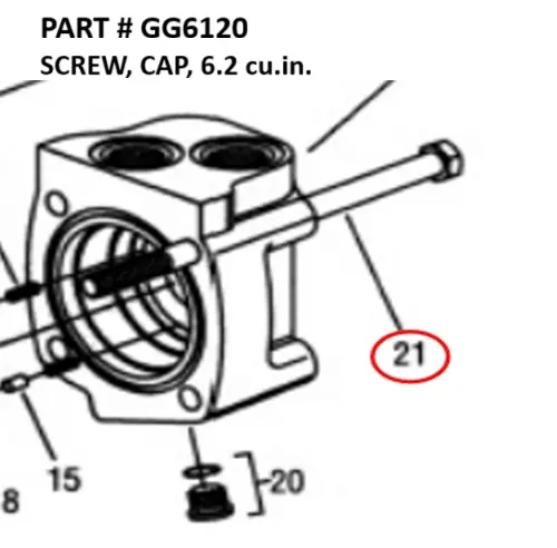SCREW, CAP, 6.2 cu.in - Part No. GG6120