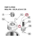 ROLL PIN - SEC.PL.3/16 X 7/8 - Part No. JJ7033