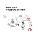 THRUST WASHER-PLANET - Part No. JJ7040