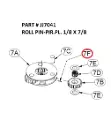 ROLL PIN-PIR.PL. 1/8 X 7/8 - Part No. JJ7041