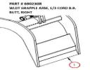 WLDT GRAPPLE ARM, 1/3 CORD B.B. BUTT, RIGHT - Part No. 690230R