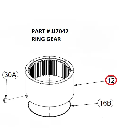 RING GEAR - Part No. JJ7042