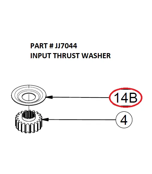 INPUT THRUST WASHER - Part No. JJ7044