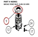 MCHG YOKE NUT, 3.00-10 UNS - Part No. 460901