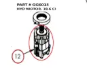 HYD MOTOR, 18.6 CI - Part No. GG6015