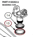 BEARING CUP - Part No. GG3211