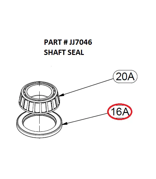 Serco 1050XR Gearbox Shaft Seal (Part JJ7046)