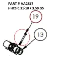 HHCS 0.31-18 X 3.50 G5 - Part No. AA2367