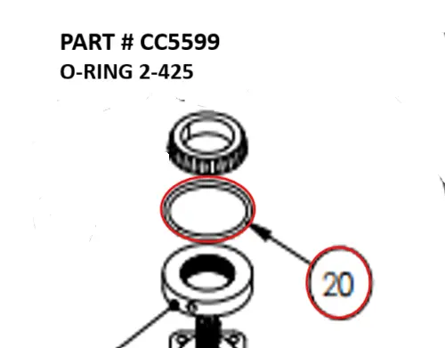 O-RING 2-425 - Part No. CC5599