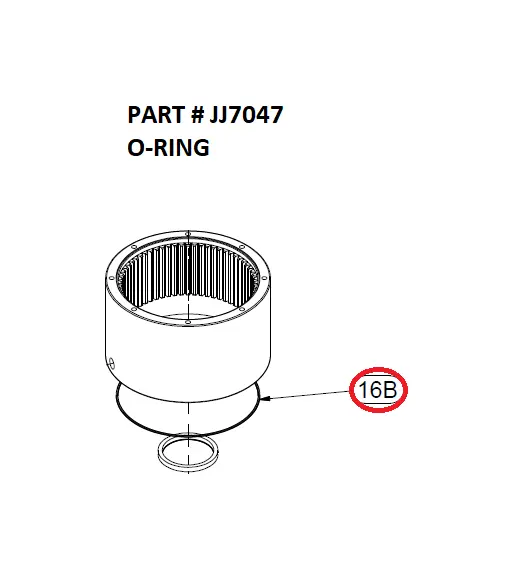 Serco 1050XR Gearbox O-Ring (Part JJ7047)
