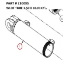 WLDT TUBE 3.50 X 10.00 CYL. - Part No. 210095