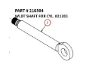WLDT SHAFT FOR CYL. 021201 - Part No. 210504