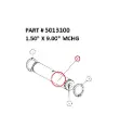 Serco 1050XR Machined Pin, 1-1/2" x 9" (Part 5013100)