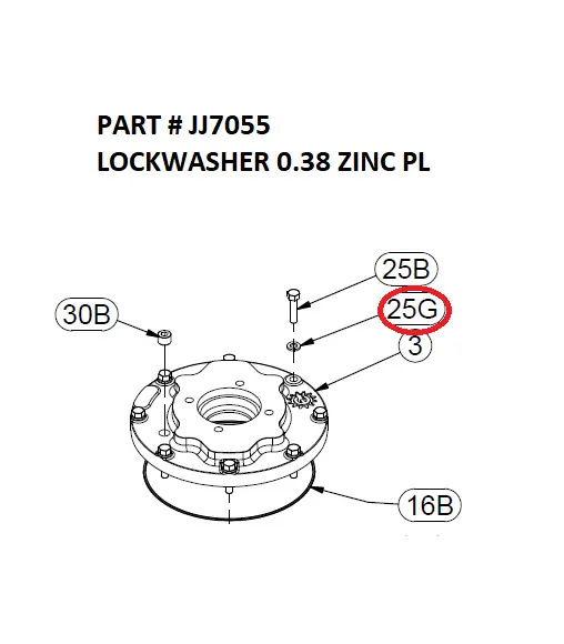 LOCKWASHER 0.38 ZINC PL - Part No. JJ7055