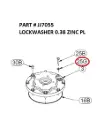 LOCKWASHER 0.38 ZINC PL - Part No. JJ7055
