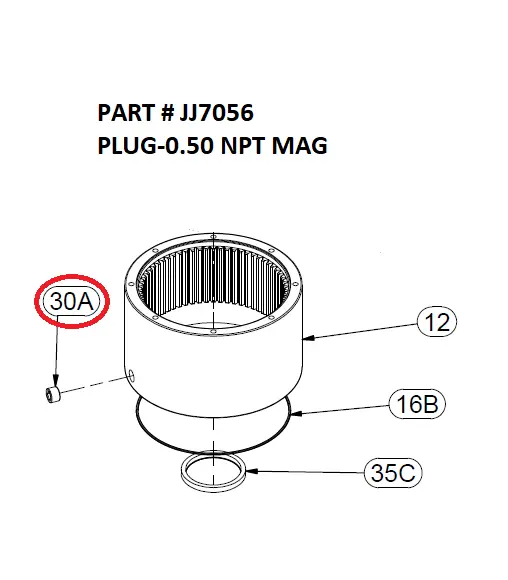 PLUG-0.50 NPT MAG - Part No. JJ7056