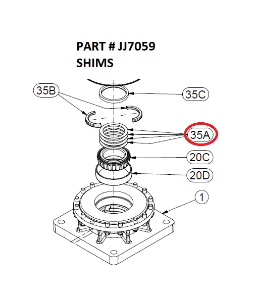 SHIMS - Part No. JJ7059