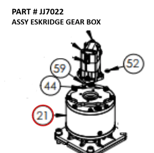ASSY ESKRIDGE GEAR BOX - Part No. JJ7022