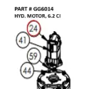 HYD. MOTOR, 6.2 CI - Part No. GG6014