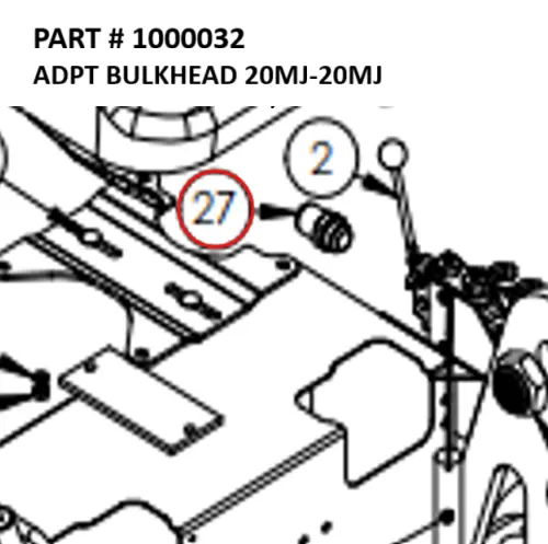 ADPT BULKHEAD 20MJ-20MJ - Part No. 1000032