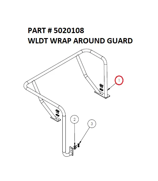 Serco 1050XR Wrap Around Guard Weldment (Part 5020108)