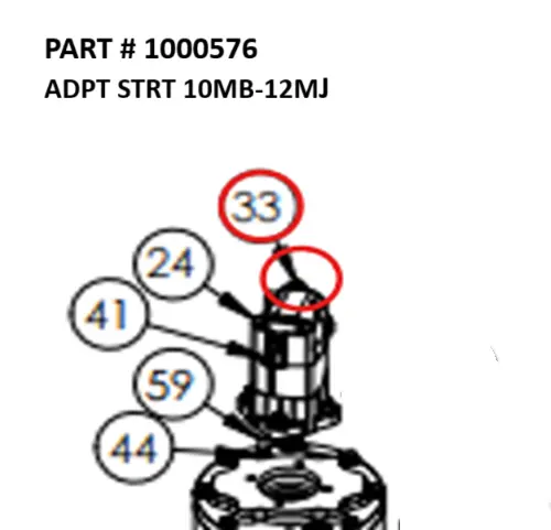 ADPT STRT 10MB-12MJ - Part No. 1000576
